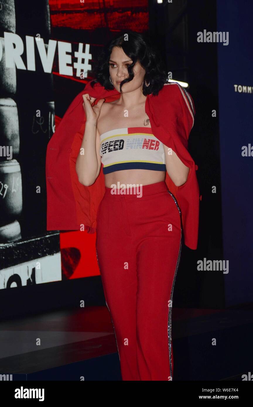 English singer Jessie J attends a promotional event by fashion brand Tommy  Hilfiger in Shanghai, China, 11 April 2018 Stock Photo - Alamy