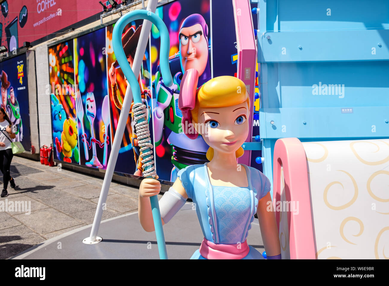 A replica of Bo Peep seen during the Carnival.Toy Story 4 is celebrated with a themed carnival of different games and challenges at Hong Kong Harbour City. Stock Photo