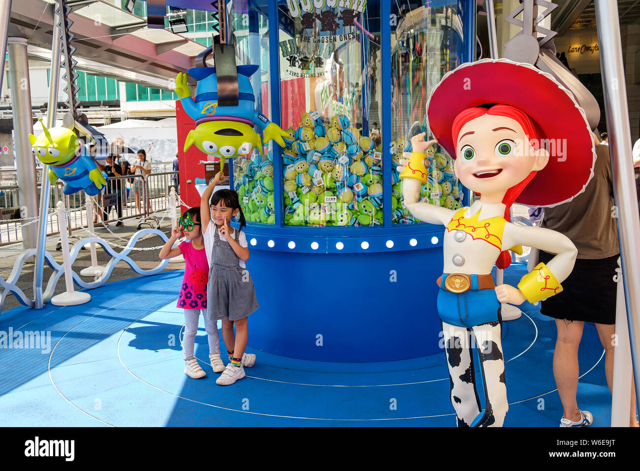 A replica of Jessie during the Carnival.Toy Story 4 is celebrated with a themed carnival of different games and challenges at Hong Kong Harbour City. Stock Photo