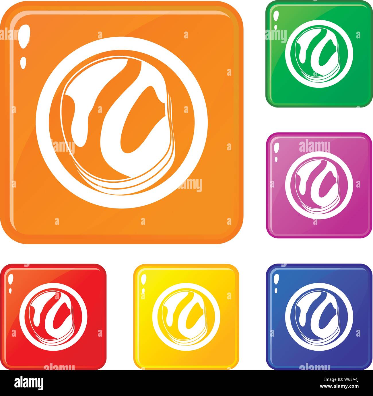 Asian meat icons set vector color Stock Vector Image & Art - Alamy