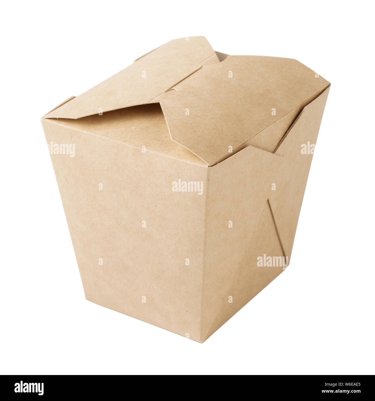 Download Kraft Paper Box For Takeaway Food Closed Cardboard Container For Food Delivery Isolated On White Background Stock Photo Alamy