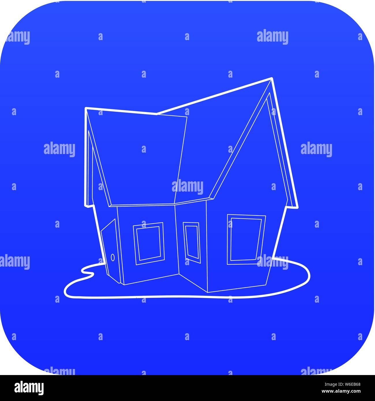 Cottage icon blue vector Stock Vector Image & Art - Alamy