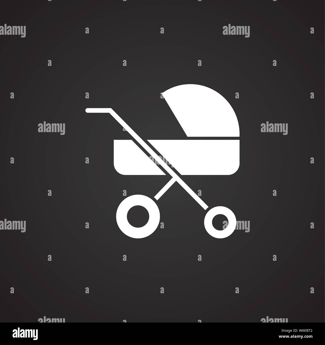 Stroller icon on background for graphic and web design. Simple ...
