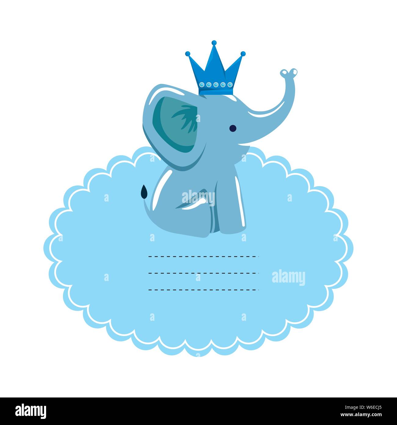 baby shower card with little elephant Stock Vector Image & Art - Alamy