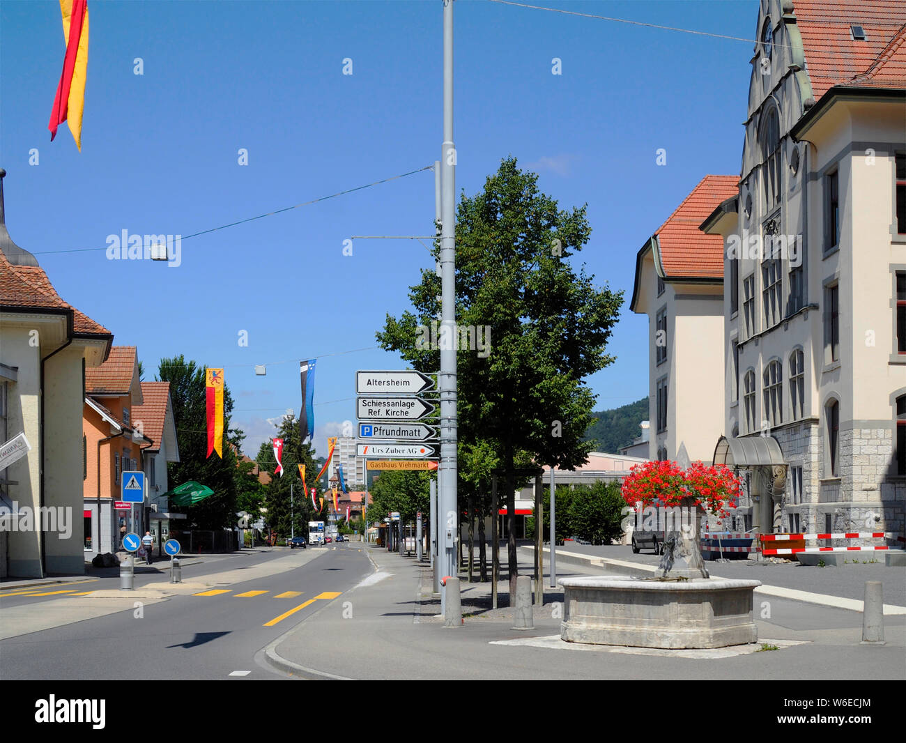 Hauptstrasse in Reinach AG Stock Photo