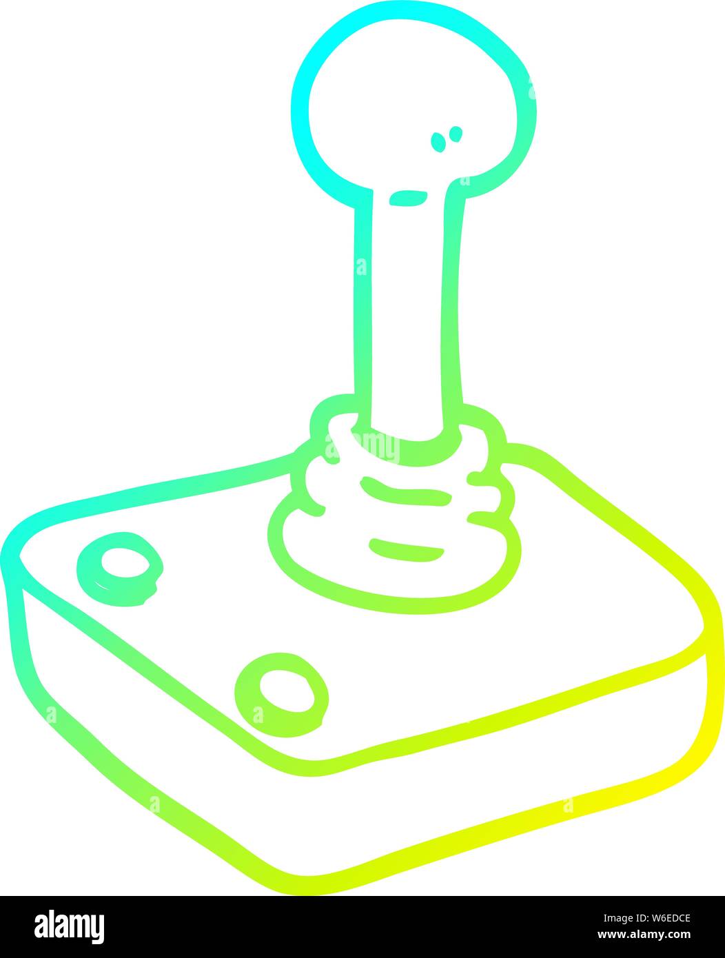 cold gradient line drawing of a cartoon joystick Stock Vector Image & Art -  Alamy