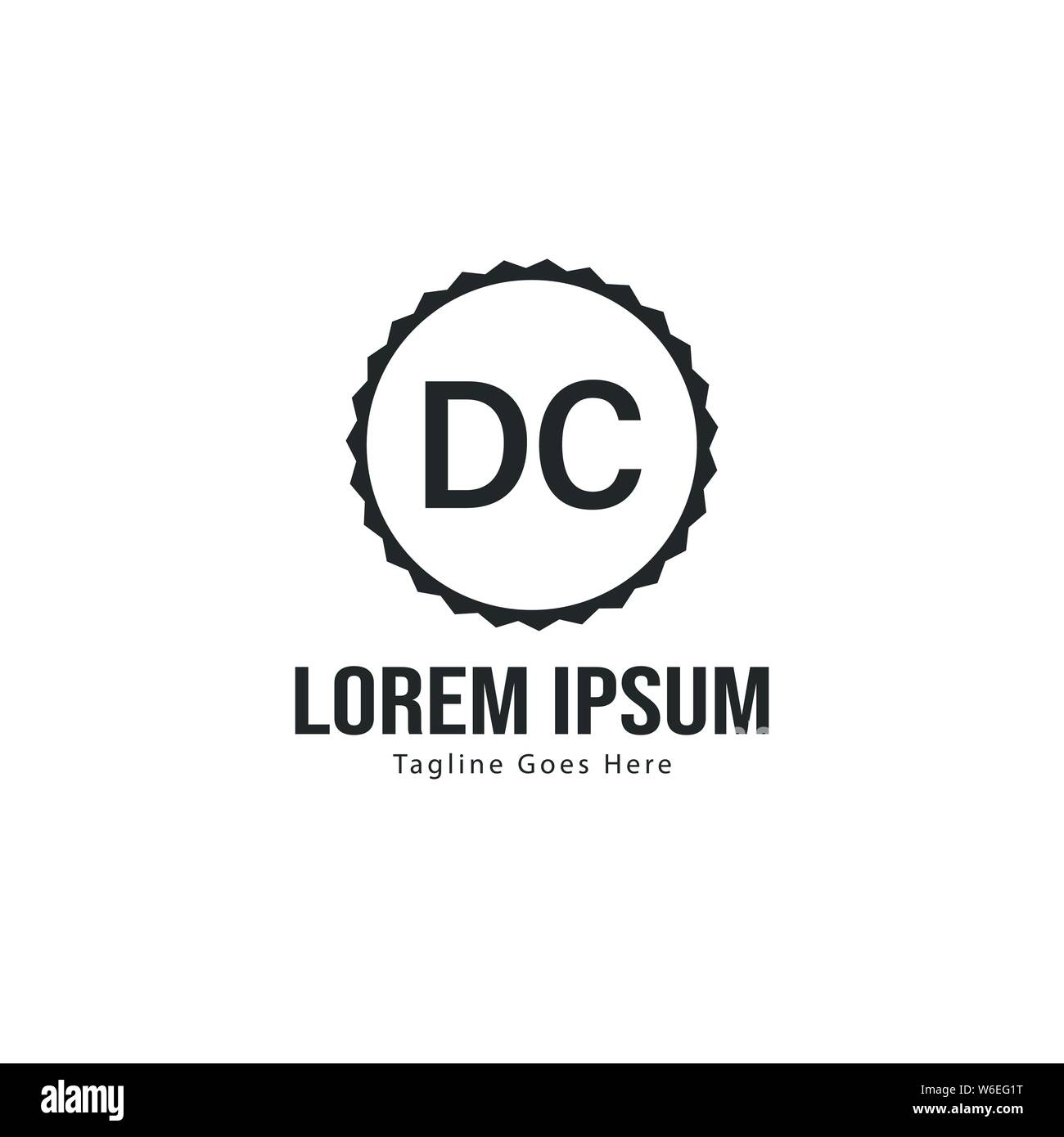DC Letter Logo Design. Creative Modern DC Letters Icon Illustration ...
