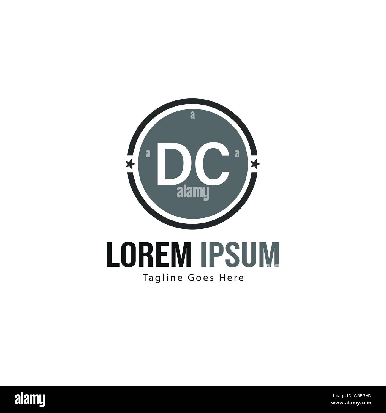DC Letter Logo Design. Creative Modern DC Letters Icon Illustration ...