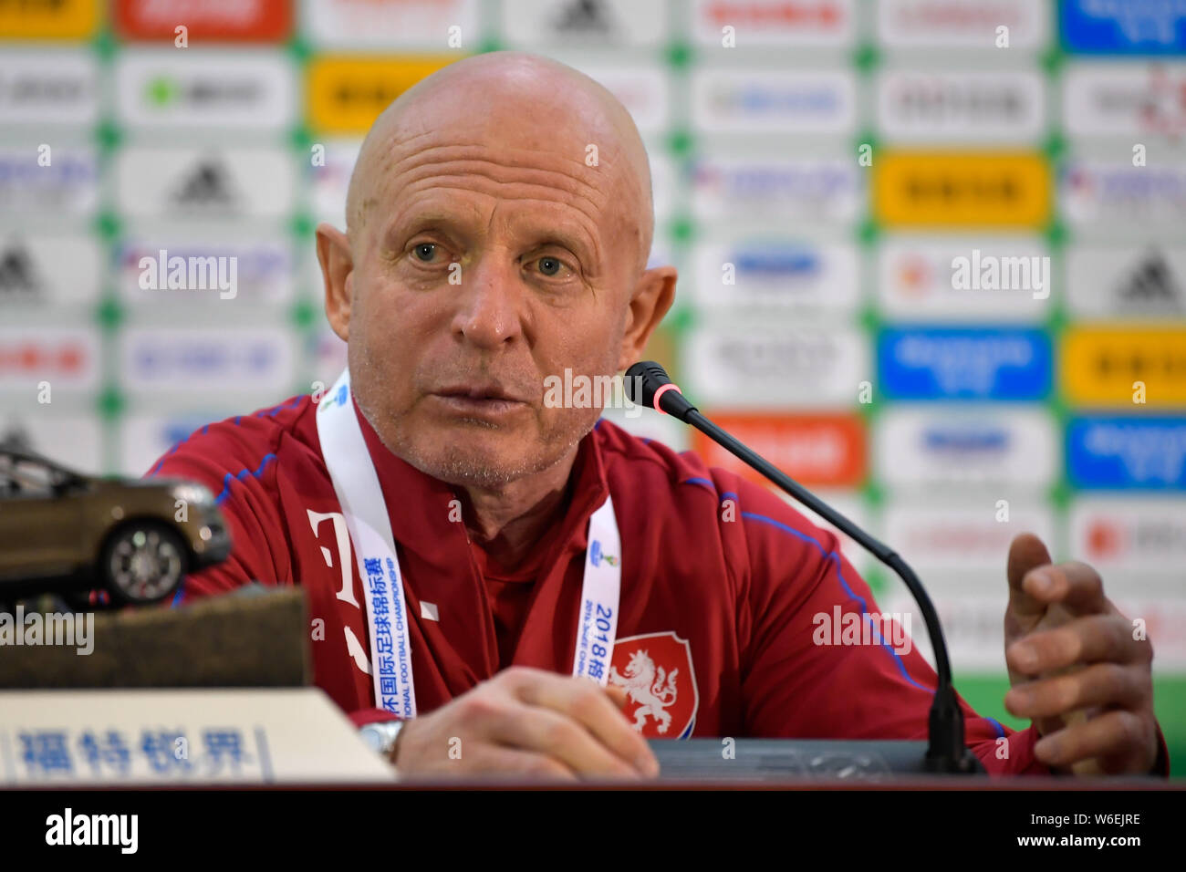 Head coach Karel Jarolim of Czech Republic national football team attends a  press conference before the semi-final match against Uruguay during the 20  Stock Photo - Alamy