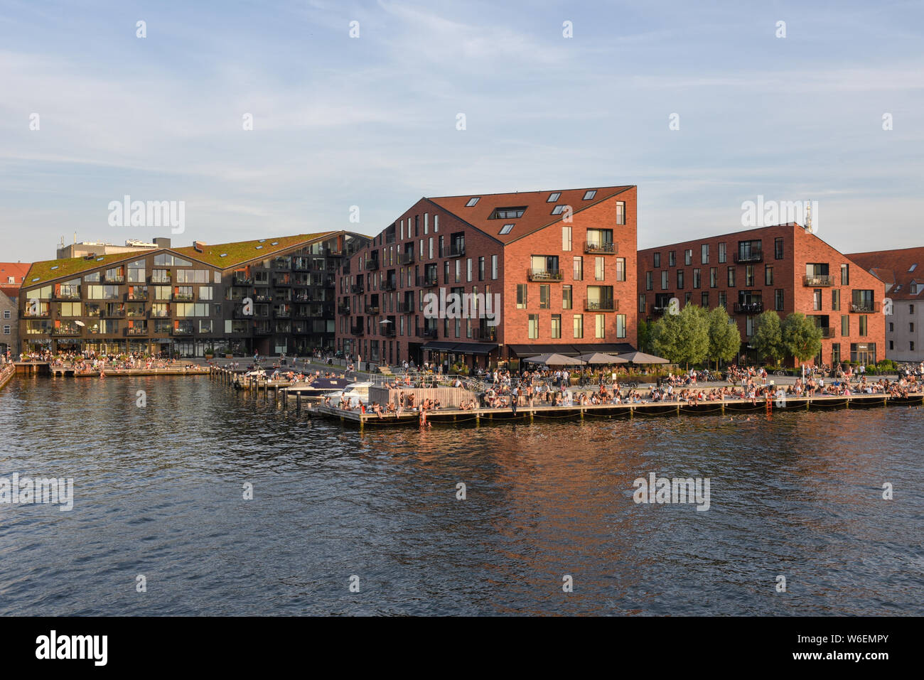 Copenhagen, Denmark - 25 June 2019: Modern residential neighborhood at Copenhagen in Denmark Stock Photo