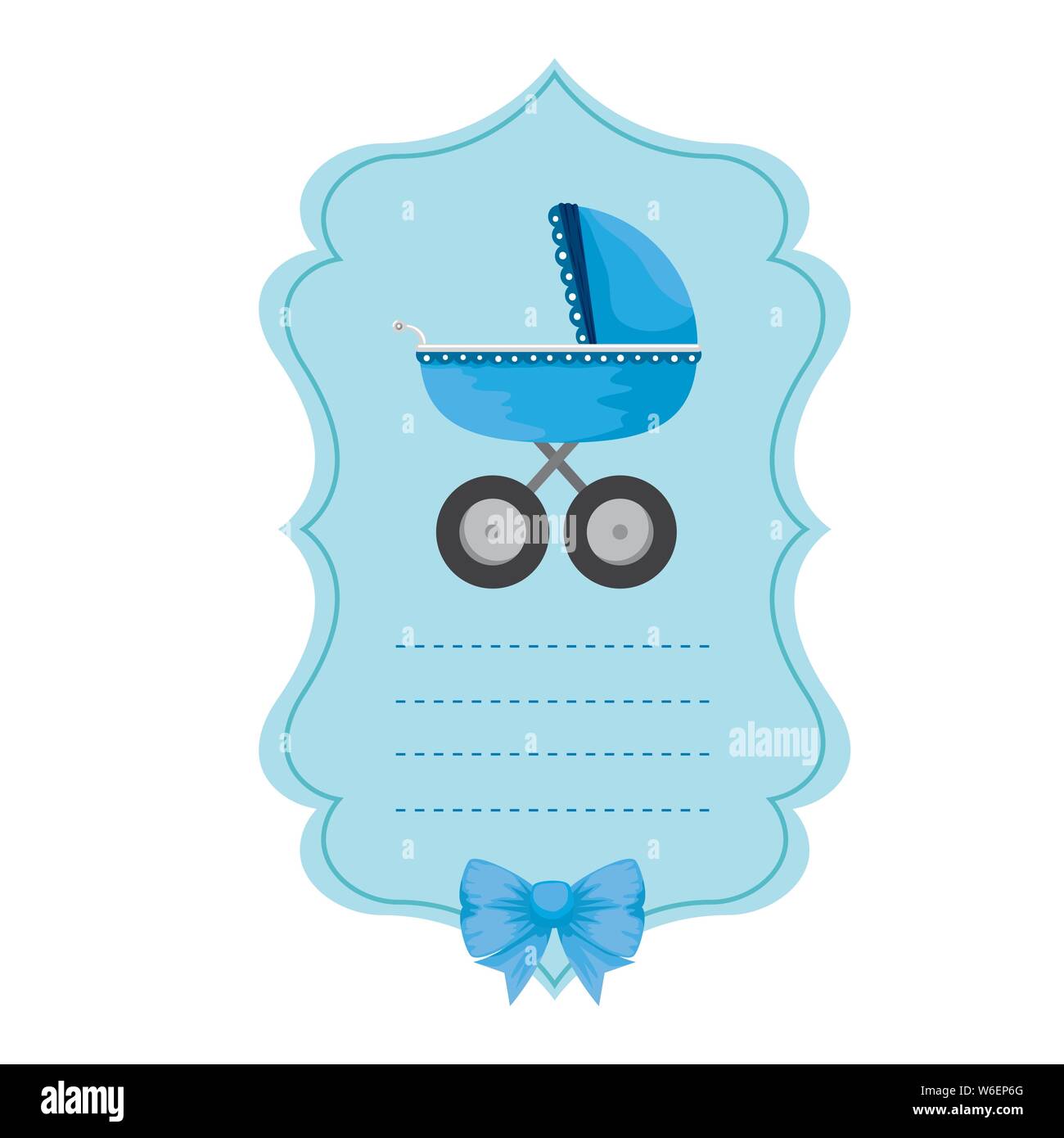 baby shower card with cart Stock Vector Image & Art - Alamy