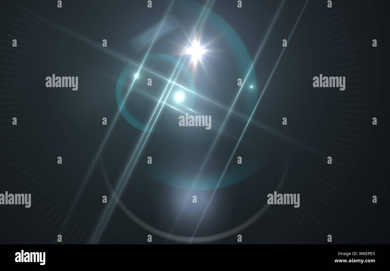 Blue Digit Lens Flare With Bright Light In Black Background Used For Texture And Material Stock Photo Alamy