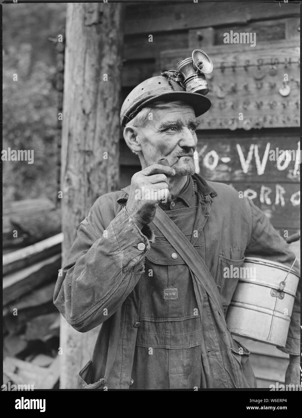 A miner. P V & K Coal Company, Clover Mine, Lejunior, Harlan County, Kentucky. Stock Photo