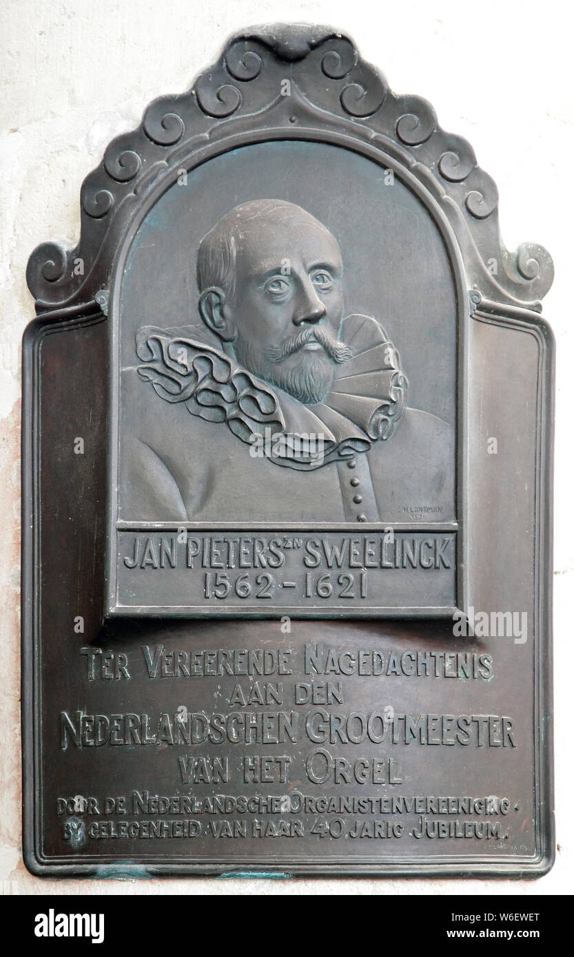 Jan Pieterszoon Sweelinck 1562–1621 Dutch composer organist at the end of the Renaissance and beginning of the Baroque eras.Keyboard composer Stock Photo