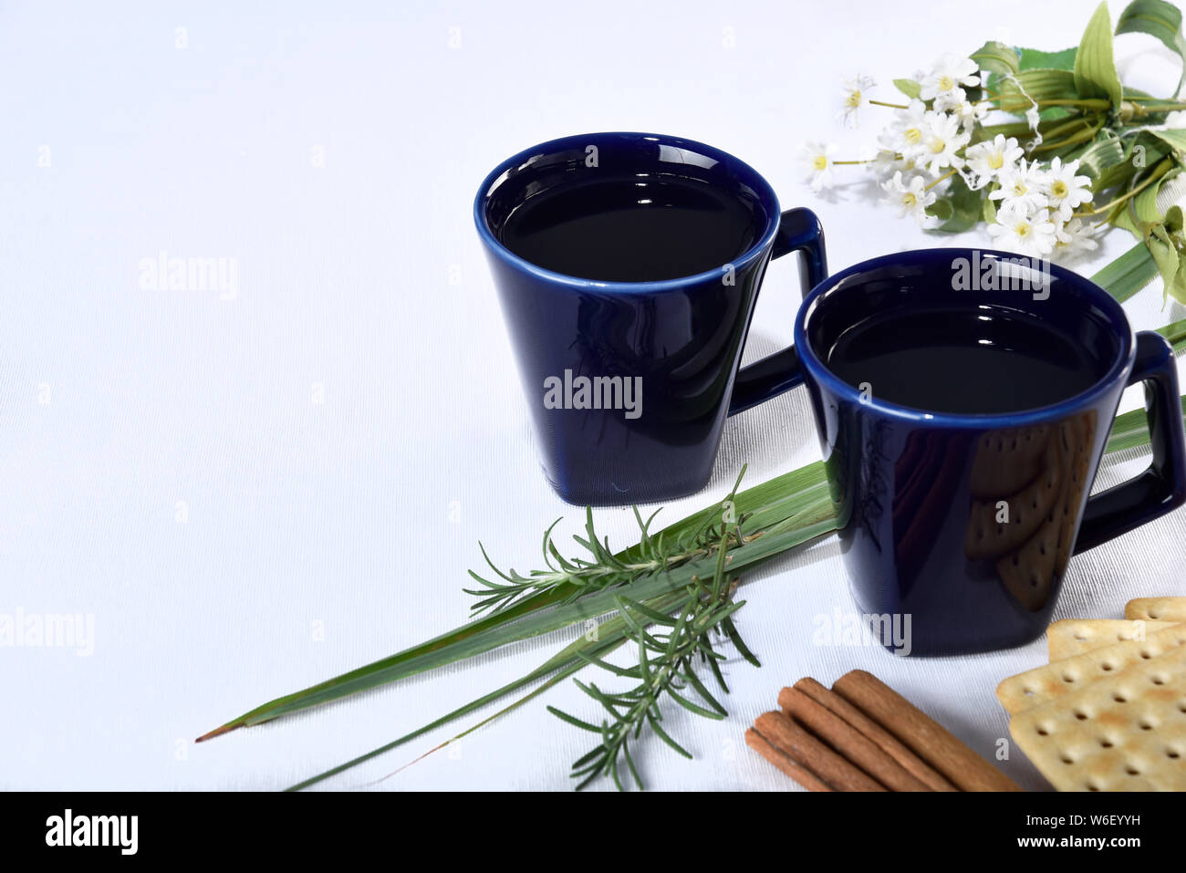 natural cinnamon tea, cloves, rosemary and lemon grass Stock Photo Alamy