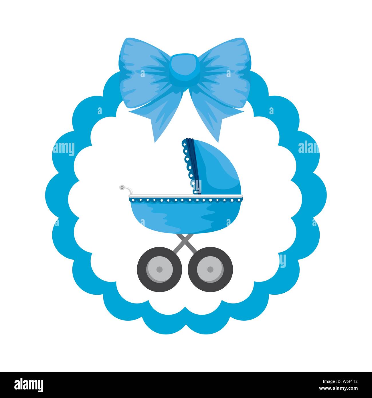 baby shower card with cart Stock Vector Image & Art - Alamy