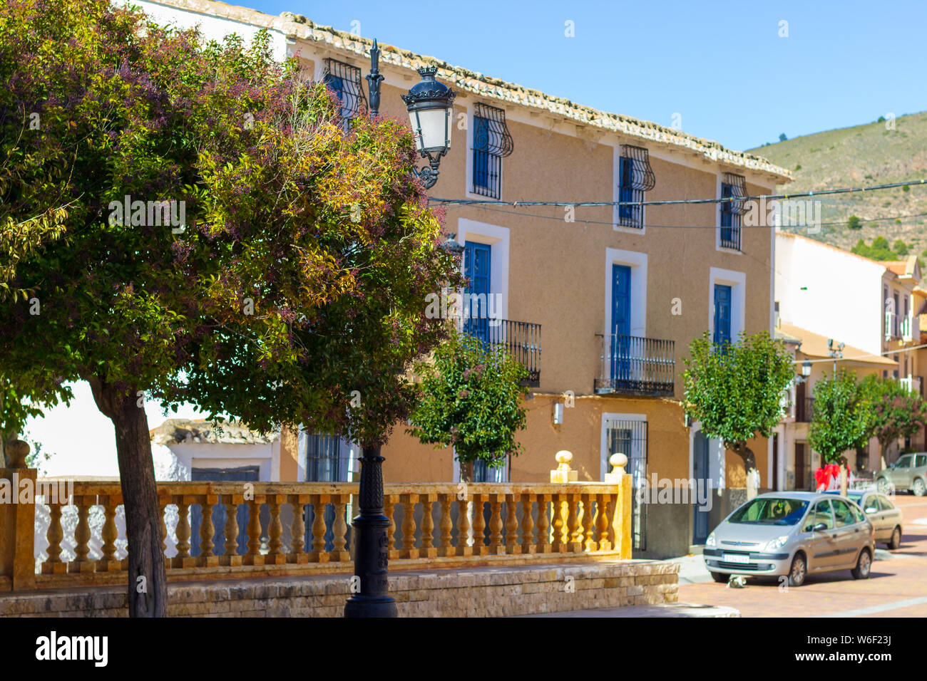 Family Homes in Oria, Small Rural Town in the Mountains of Andalucía Spain Stock Photo