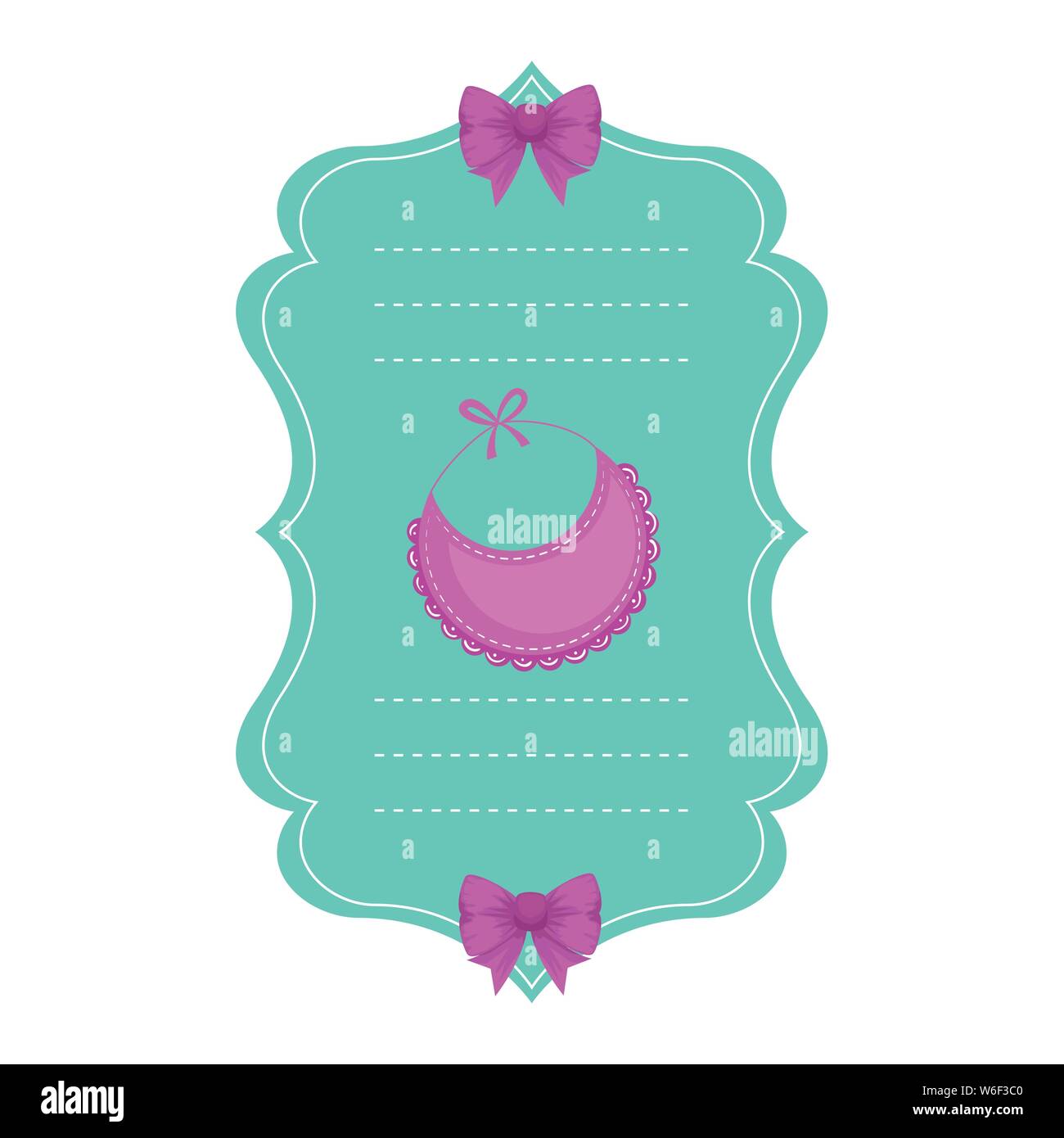 baby shower card with bib Stock Vector Image & Art - Alamy