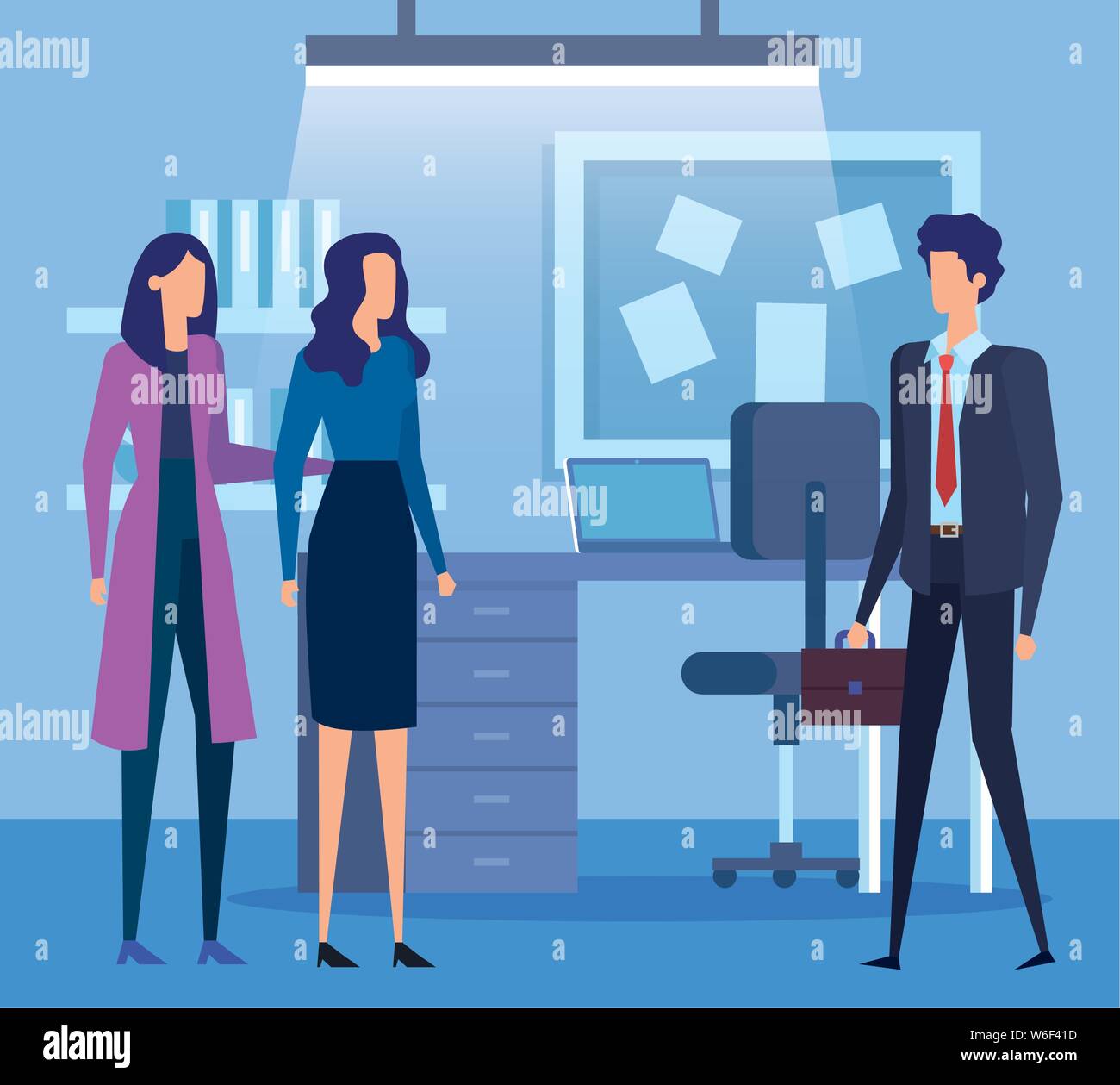 elegant business people workers in the office Stock Vector Image & Art ...