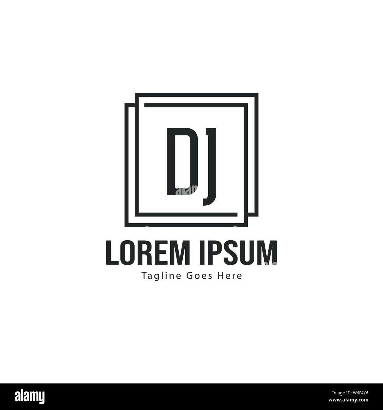 DJ Letter Logo Design. Creative Modern DJ Letters Icon Illustration ...