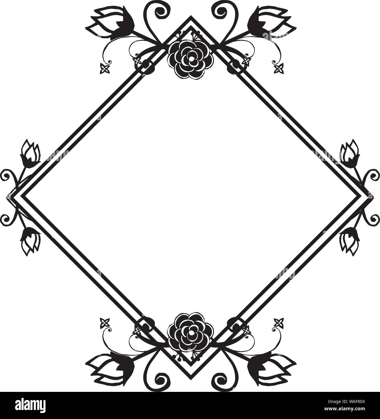 Beautiful wreath frame, for wallpaper or decoration, ornate of cards