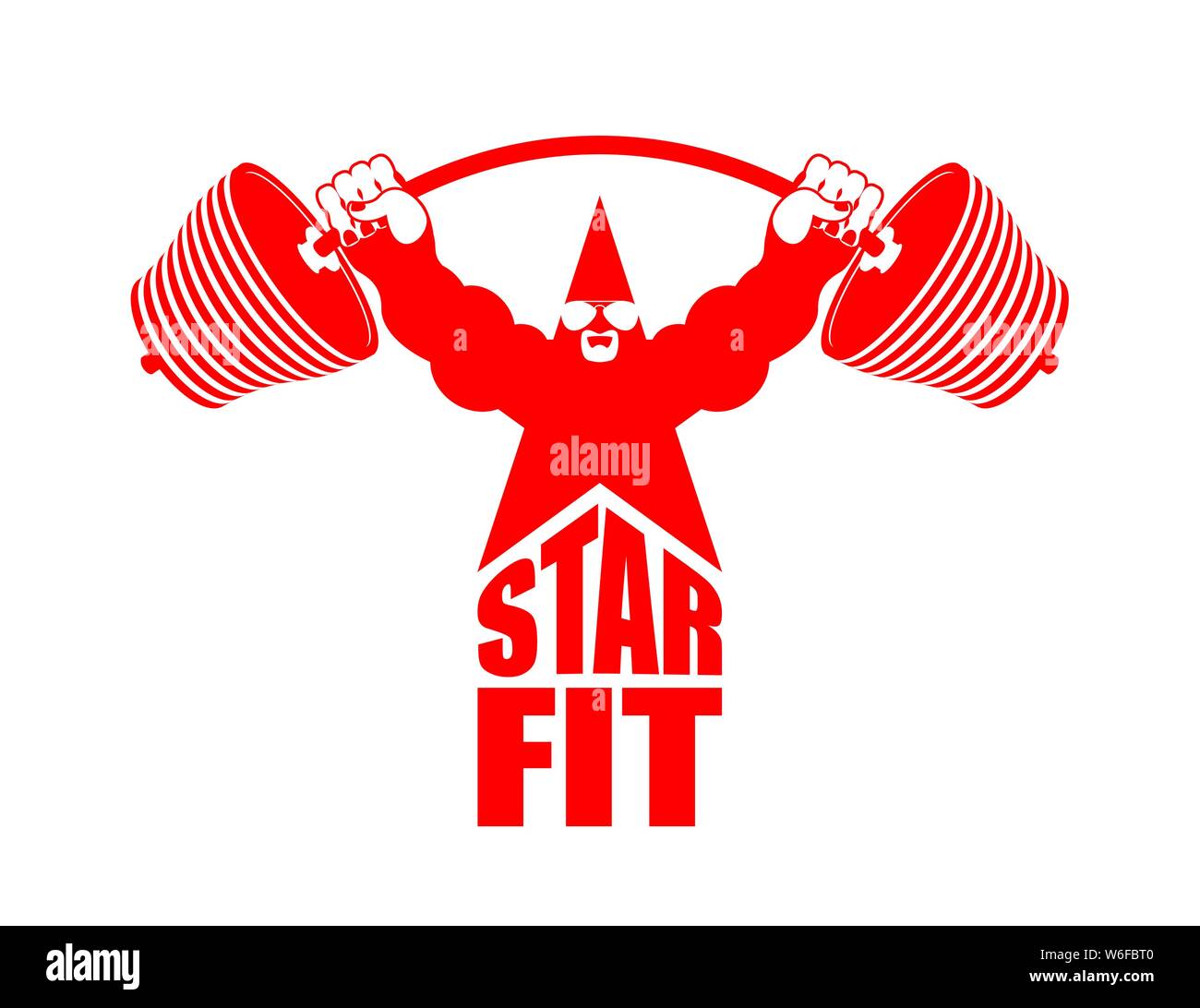 Star Fit Sign For Gym Strong Star Symbol For Gym For Fitness And