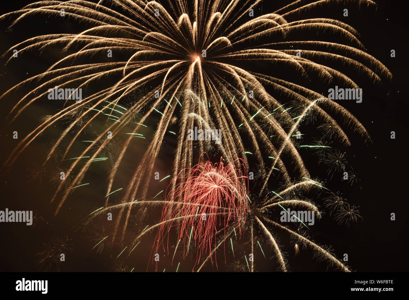 Christmas Eve fireworks Stock Photo Alamy