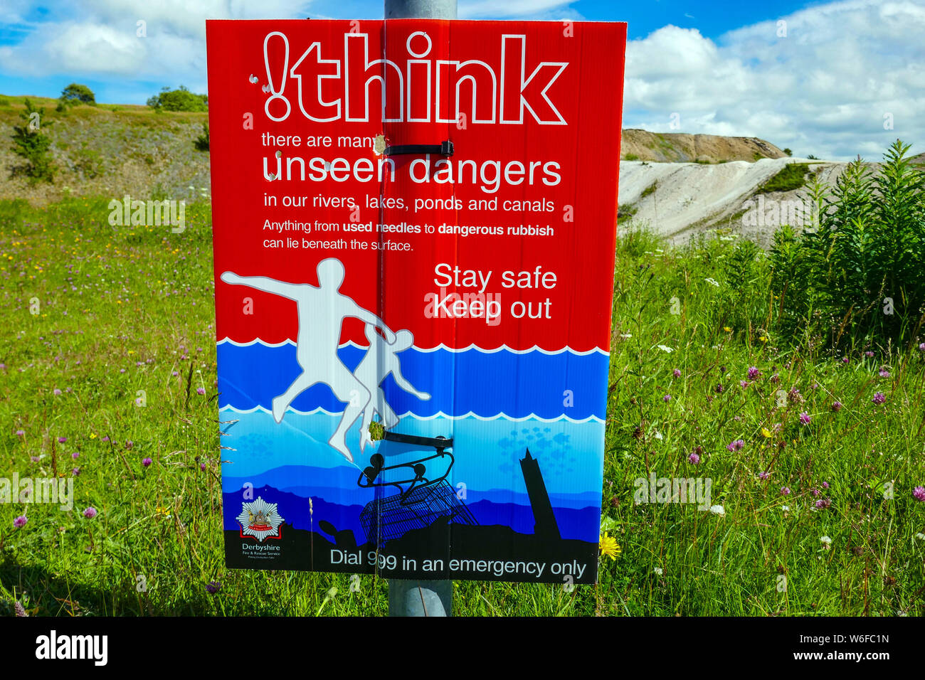 Blue Lagoon pool in old quarry, Harpur Hill, near Buxton, Derbyshire