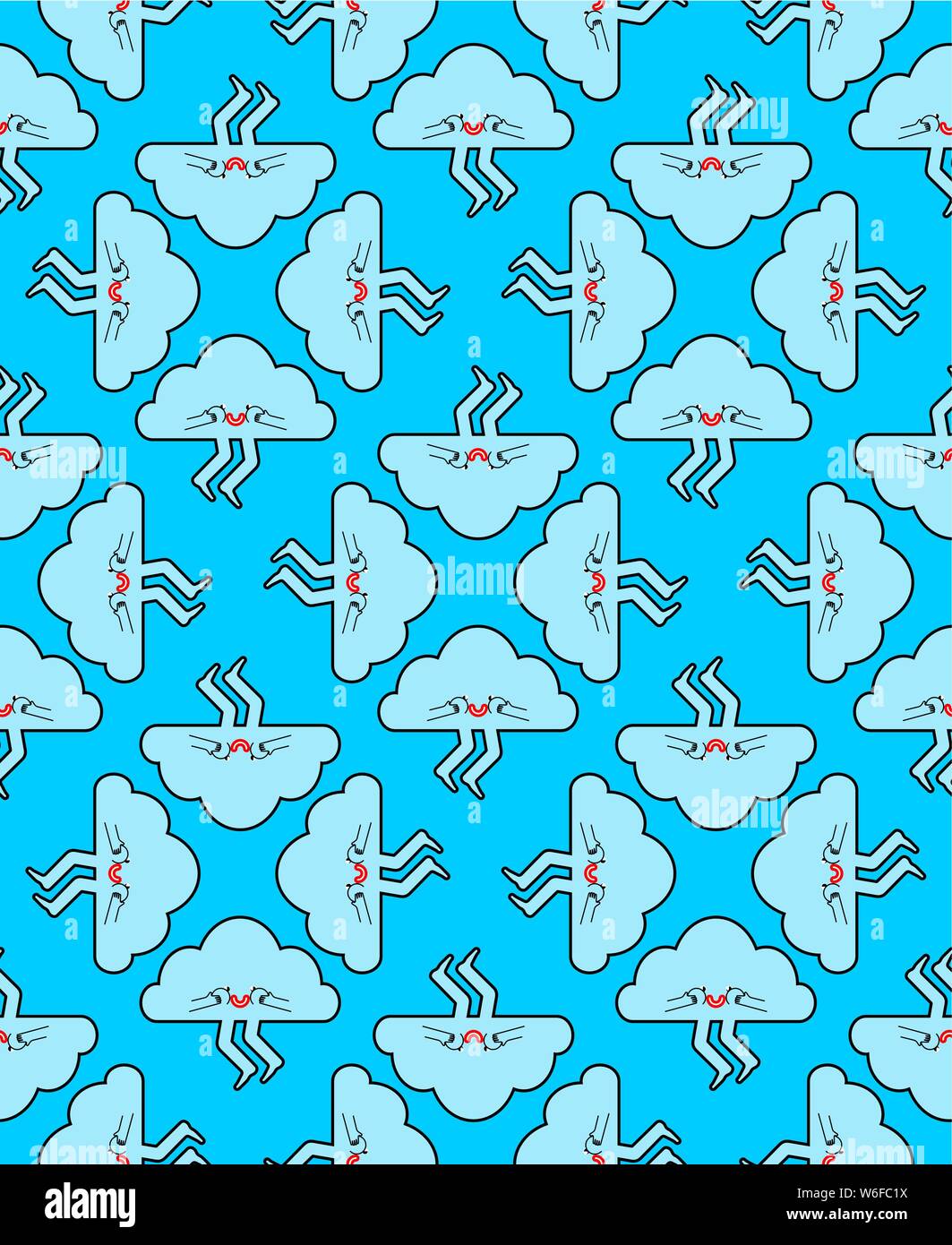 Cute cloud pattern seamless cartoon. cloudy background. vector texture ...