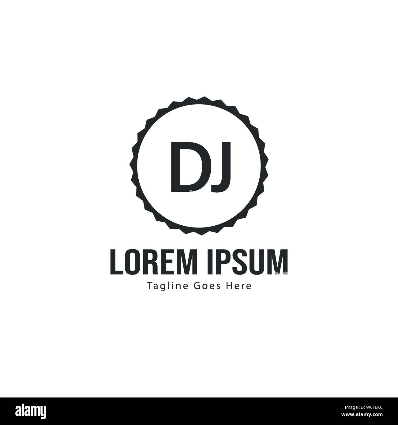 DJ Letter Logo Design. Creative Modern DJ Letters Icon Illustration ...