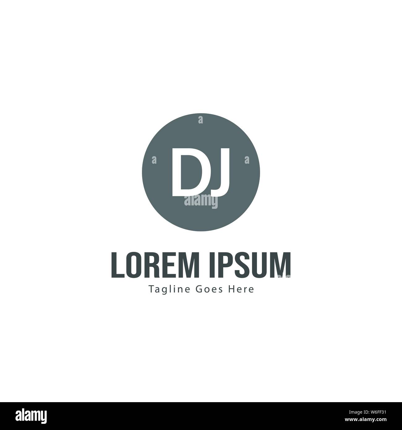 DJ Letter Logo Design. Creative Modern DJ Letters Icon Illustration ...