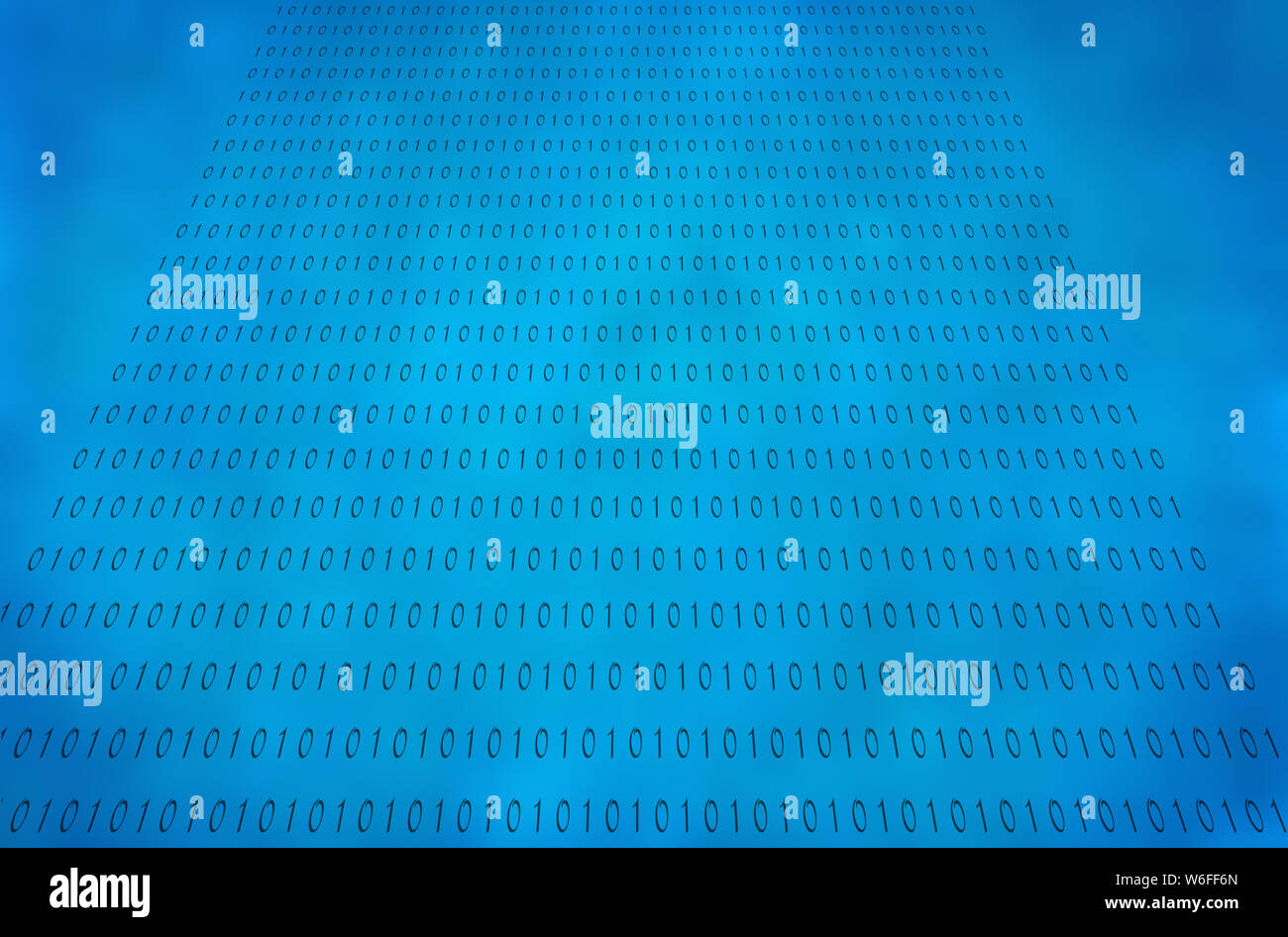 Illustration of binar numbers on a blue sky Stock Photo - Alamy