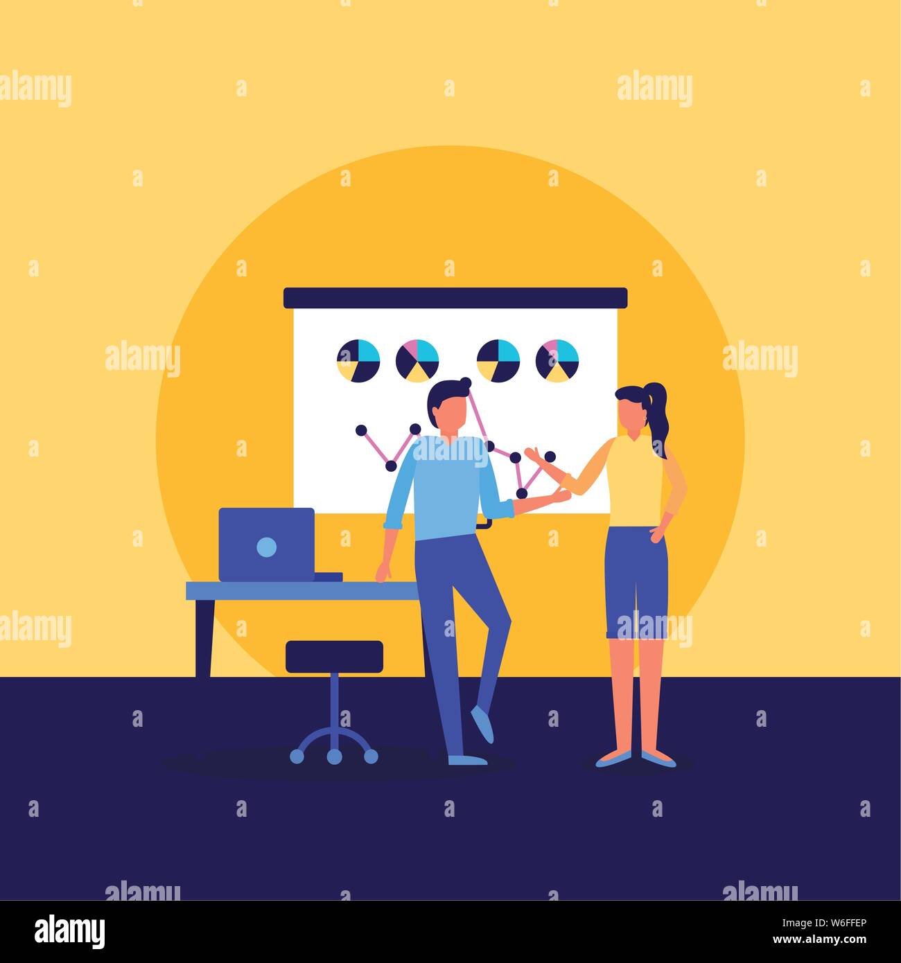 Workflow and infographic vector design Stock Vector Image & Art - Alamy