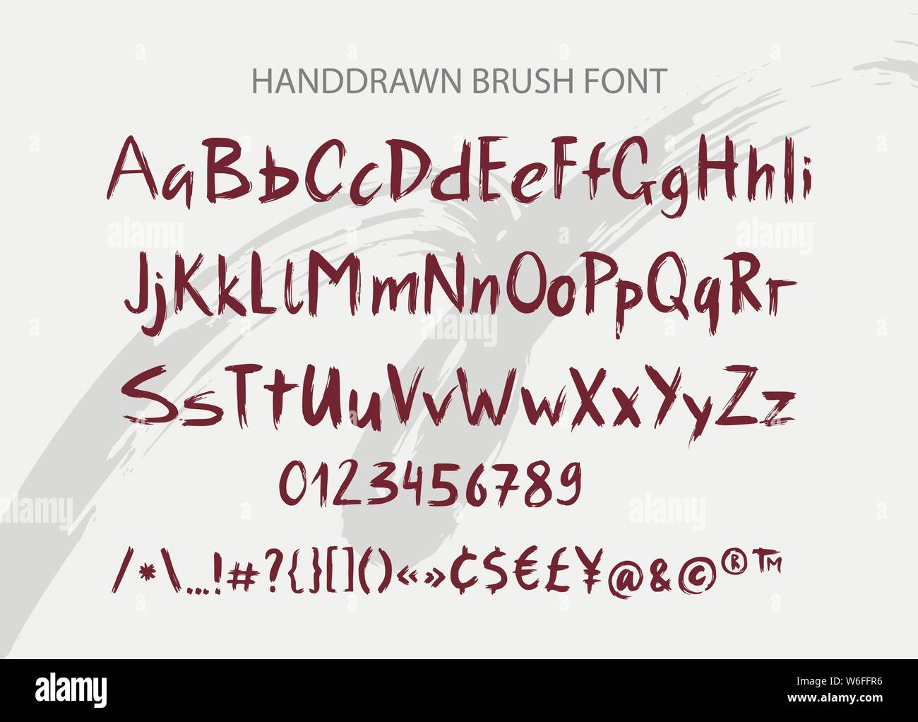 Handwritten Brush font. Hand drawn brush style modern calligraphy. Hand