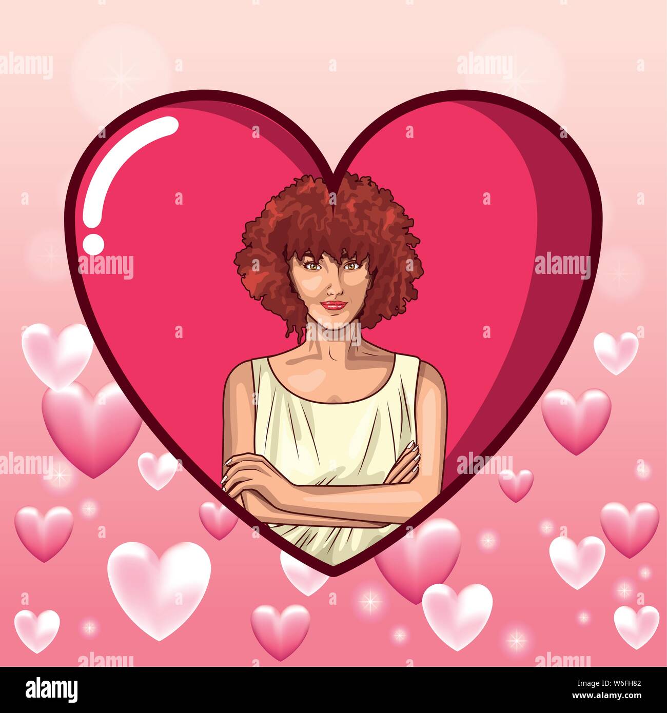 Pop Art Beautiful Woman Cartoon Stock Vector Image Art Alamy