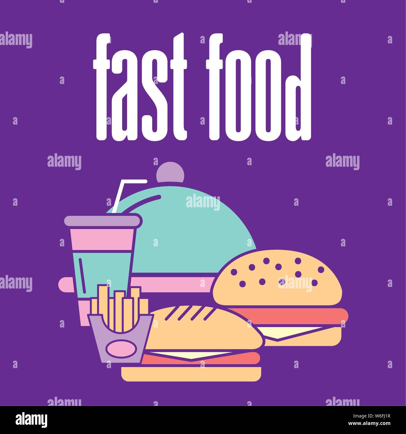 Fast food and hamburger vector design Stock Vector Image & Art - Alamy