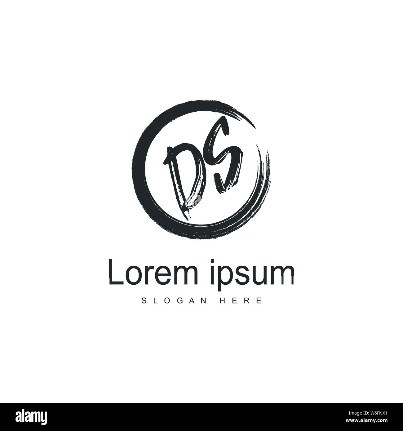 Ds Design. Sign Initial DS logo template with modern frame. Minimalist DS letter logo ...