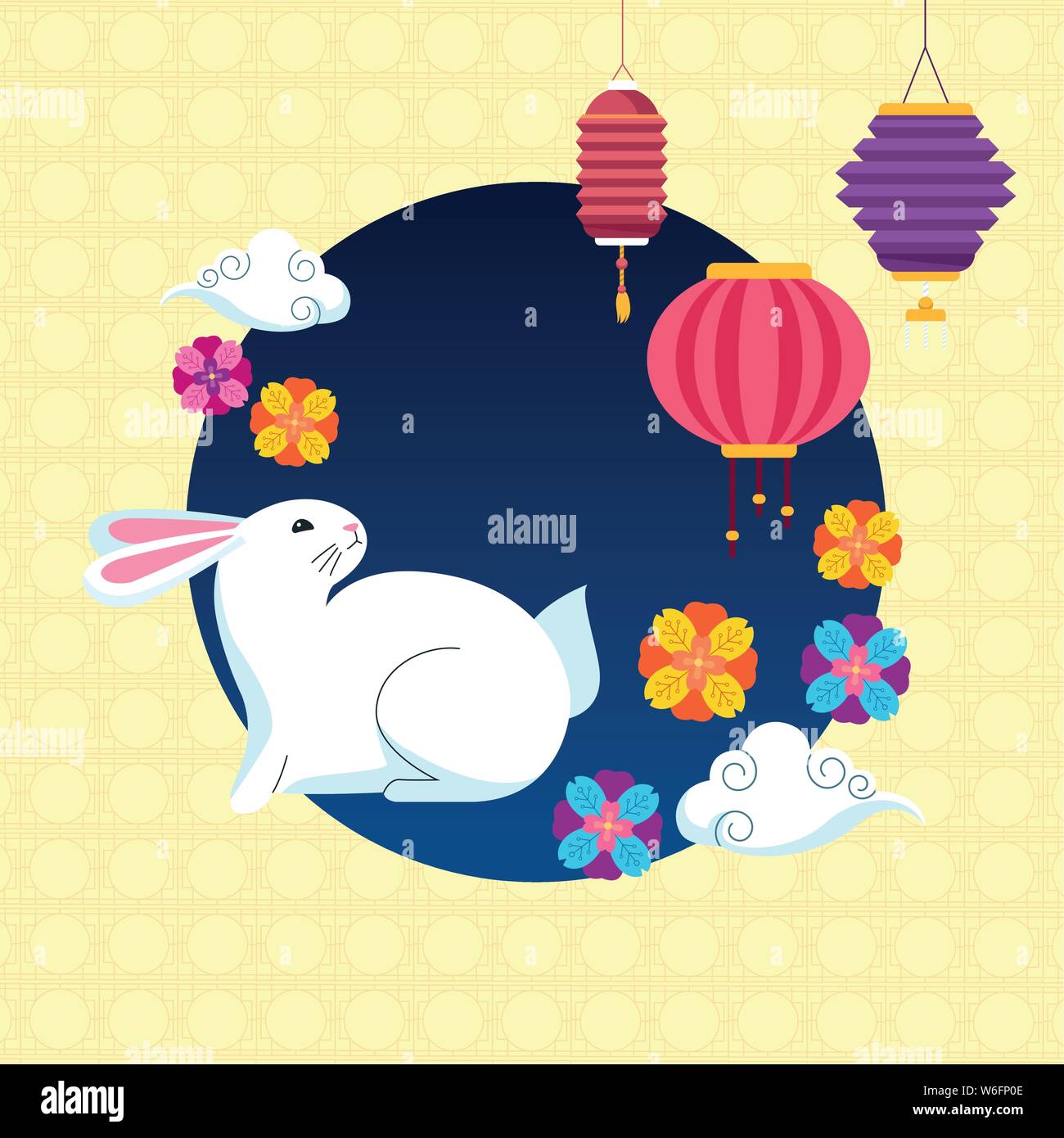 mid autumn chinese festival cartoon Stock Vector Image & Art - Alamy