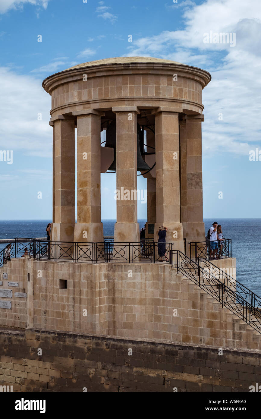Valeta Valletta Malta, July 16 2019. Traditional architecture in Valletta Old ...
