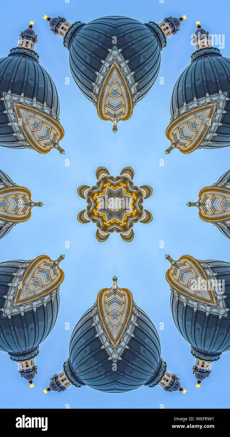 Vertical Shapes made from the dome of capital building Stock Photo - Alamy