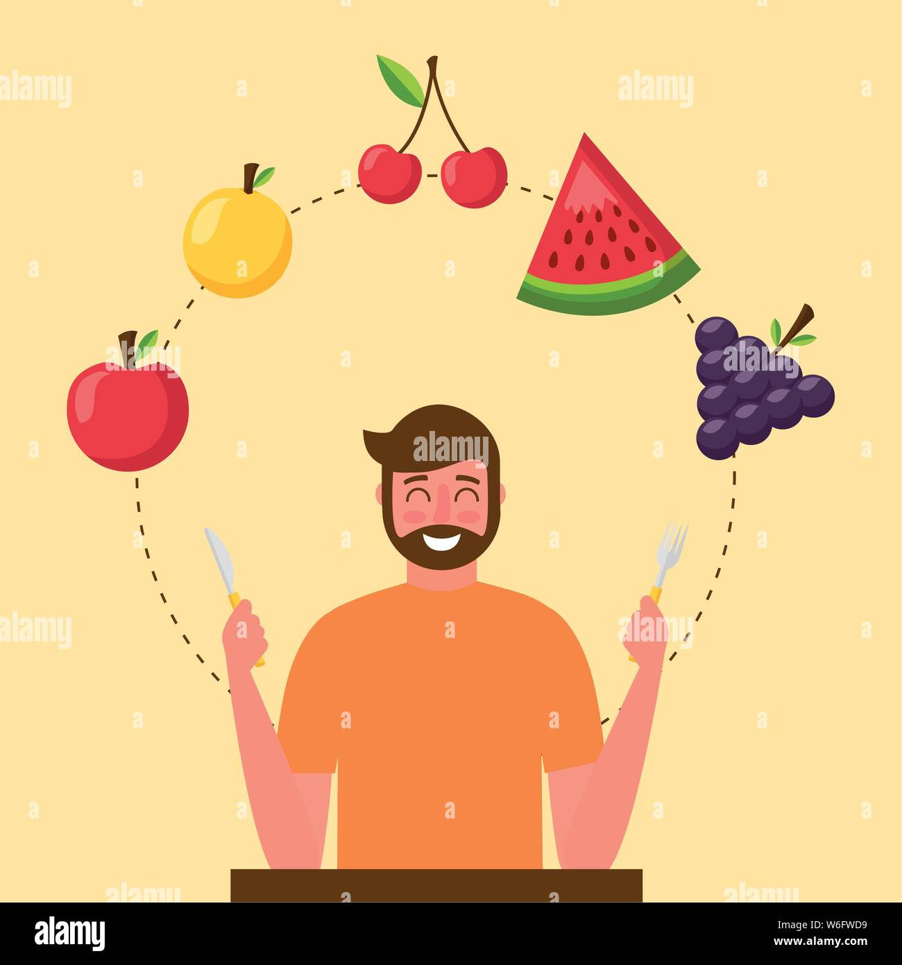 Healthy and organic food vector design Stock Vector Image & Art - Alamy