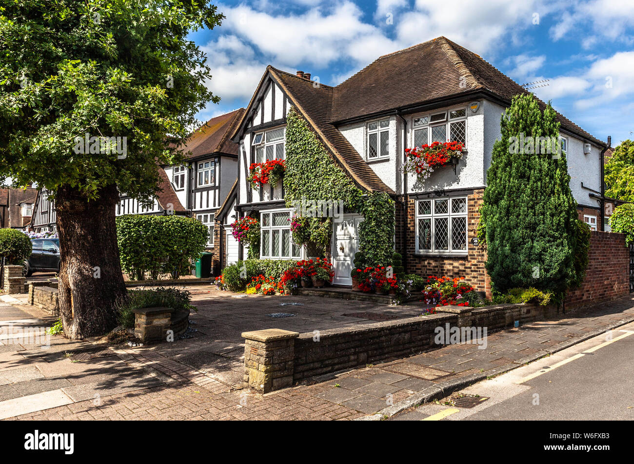 Timber framed house, Green Lane, Edgware, London, HA8, England, UK