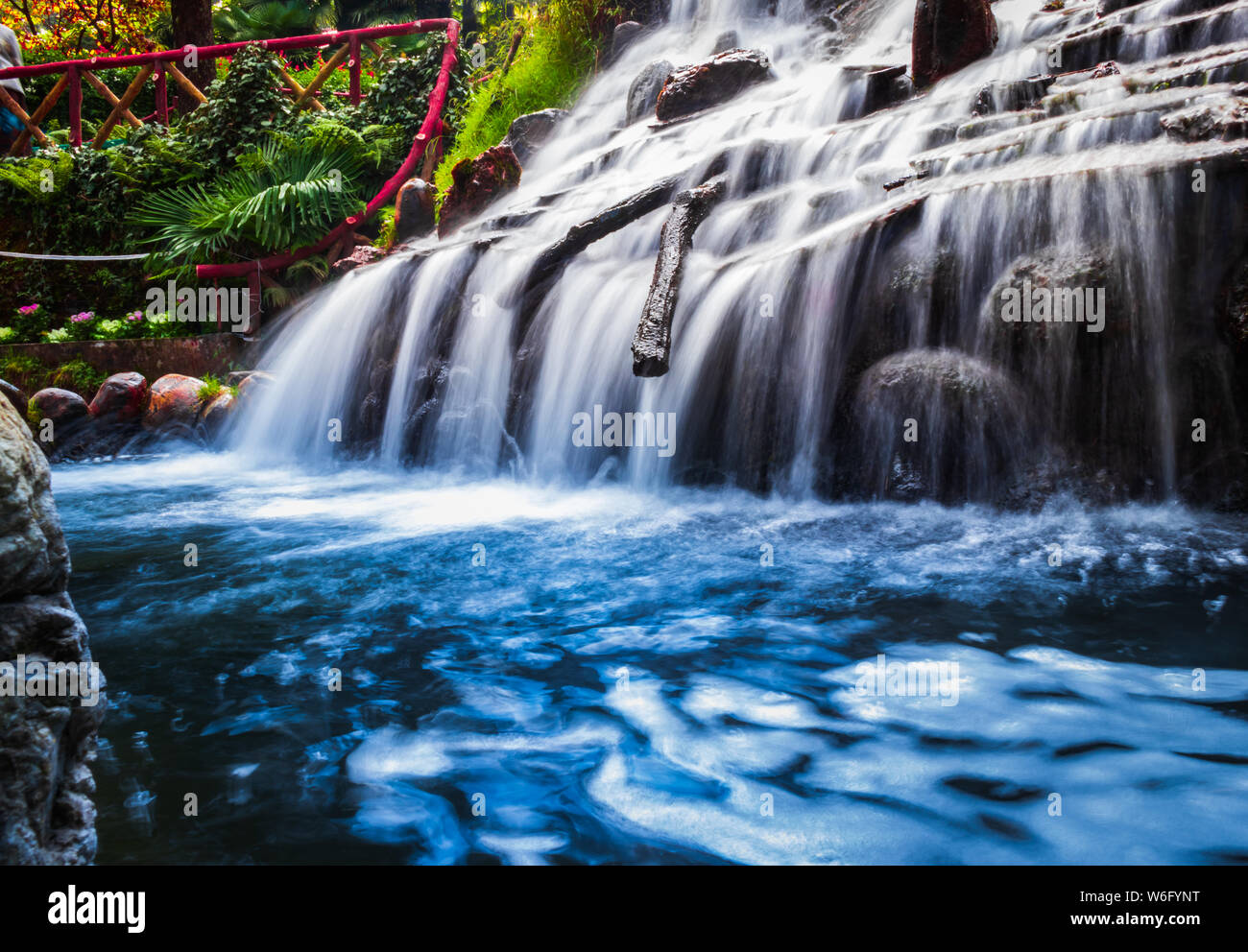 Beautiful Water fall in Company garden Mussoorie Uttarakhand India Near water fall waterfall Stock Photo