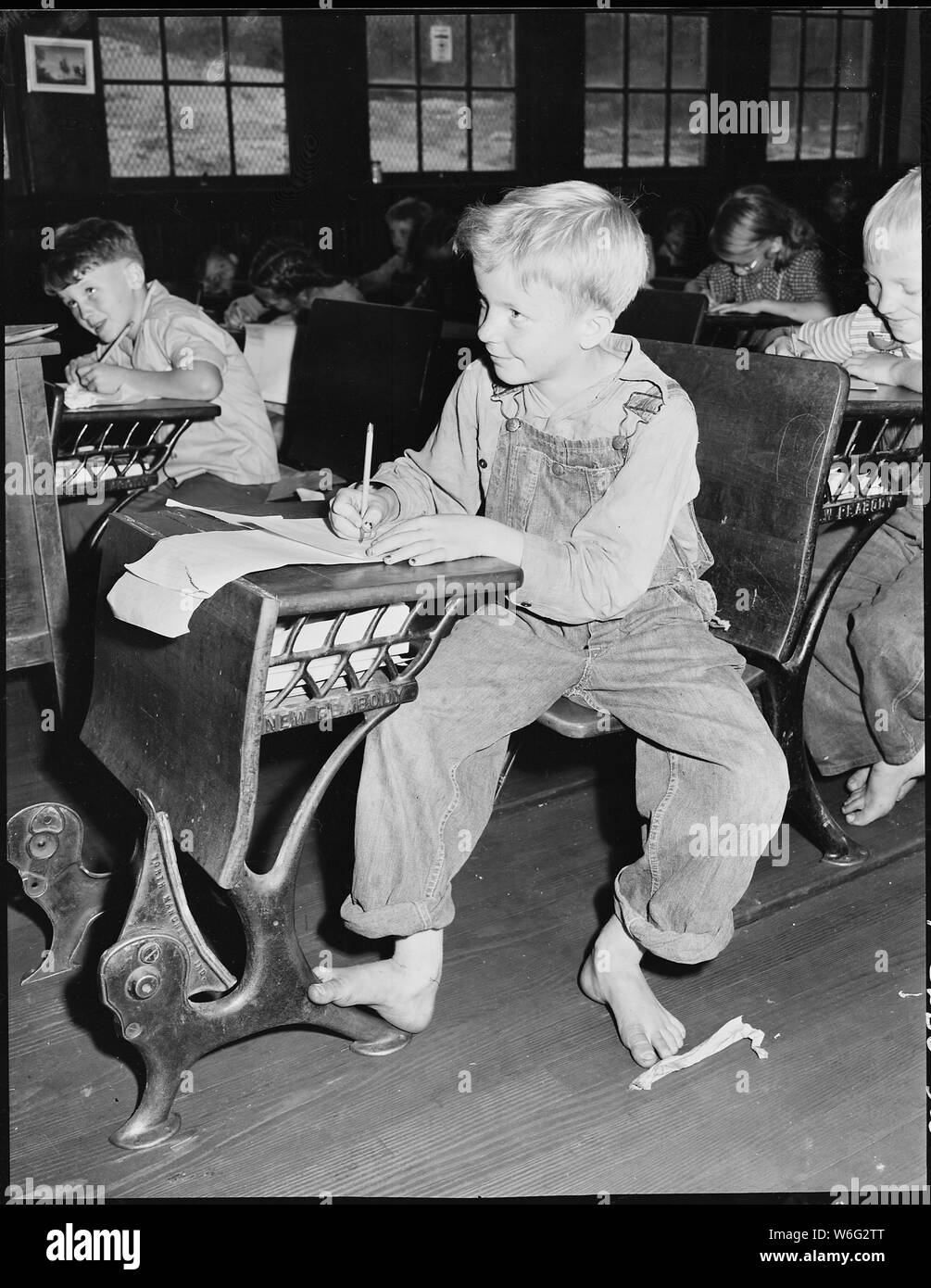 Coal miner's child in grade school. Lejunior, Harlan County, Kentucky. Stock Photo
