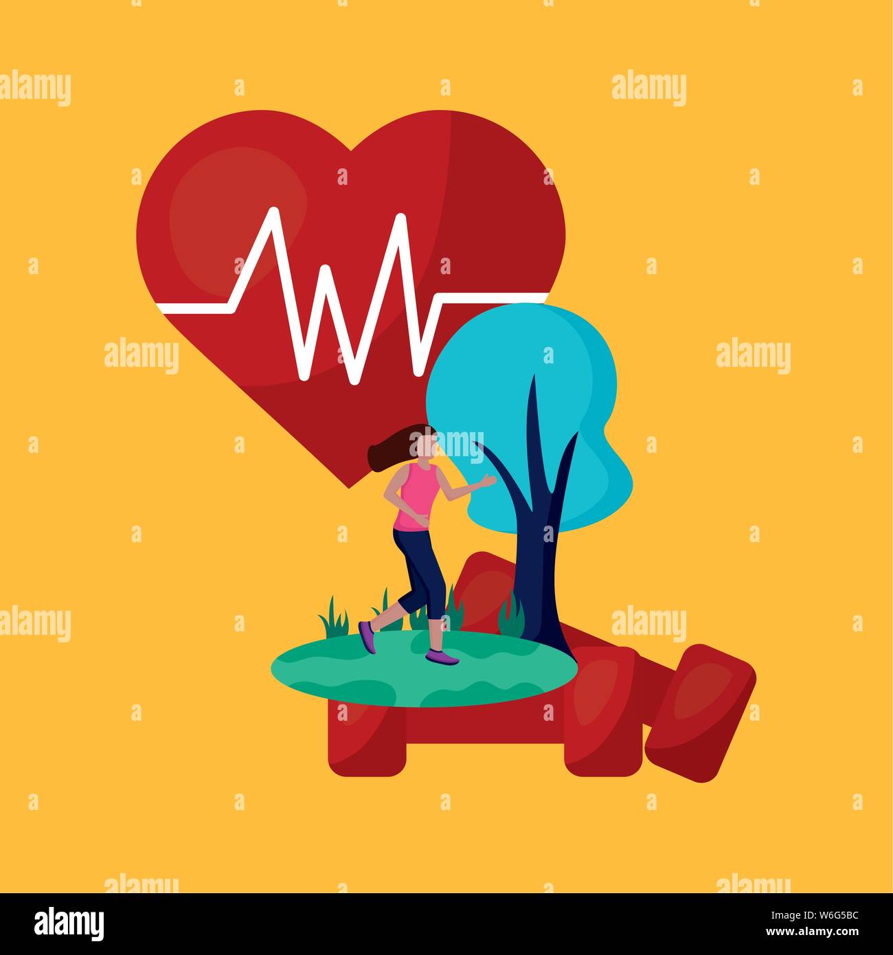 Avatar woman and healthy lifestyle vector design Stock Vector Image ...