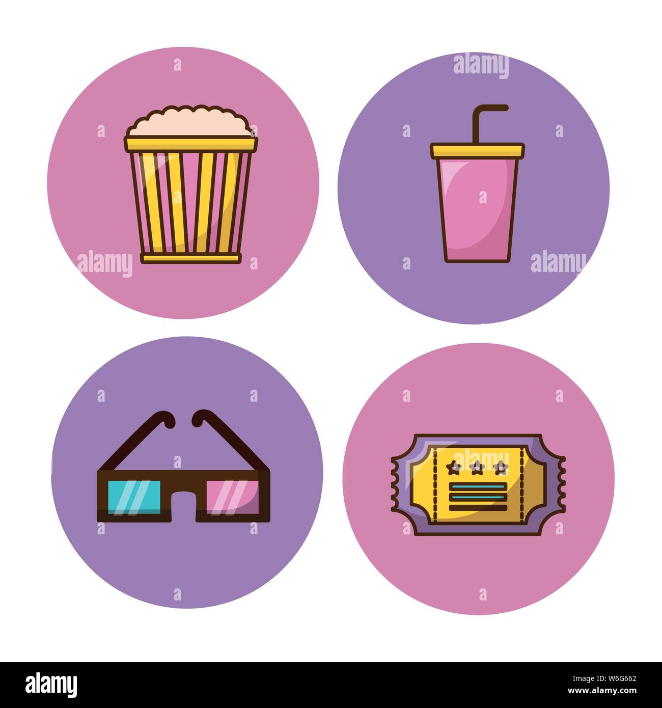 Isolated cinema icon set design Stock Vector Image & Art - Alamy