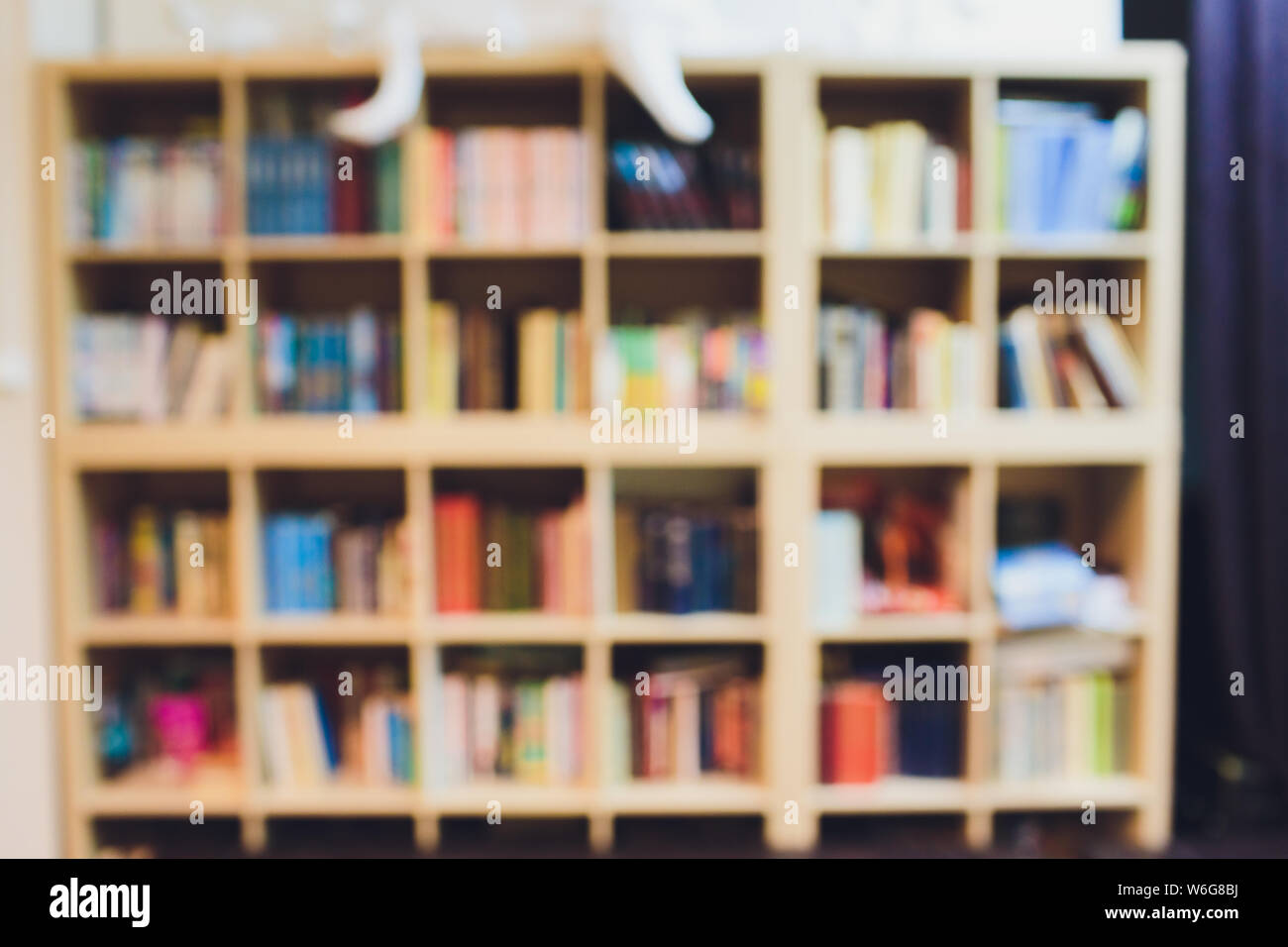 Blurred background, Blur bookshelves at book store background