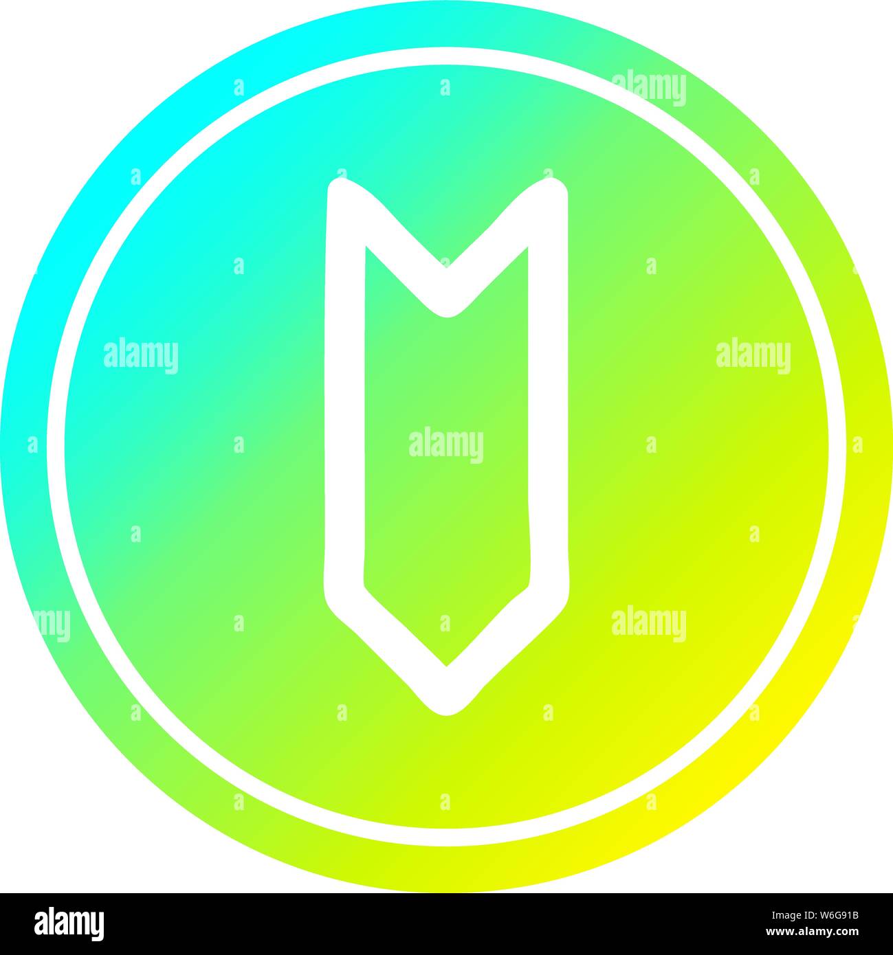 decorative arrow circular icon with cool gradient finish Stock Vector ...