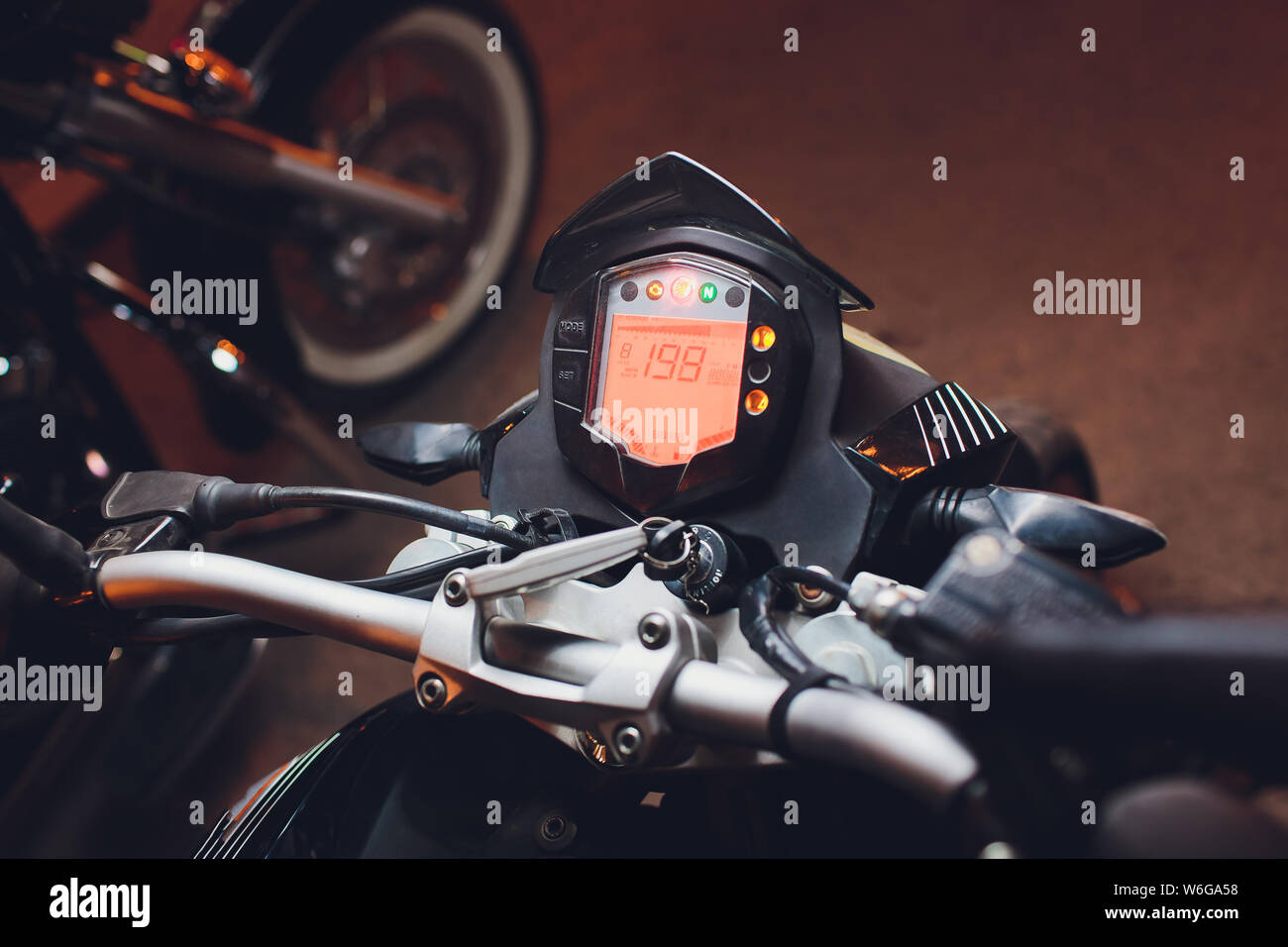 Motorrad Tacho classic Stockfotografie - Alamy