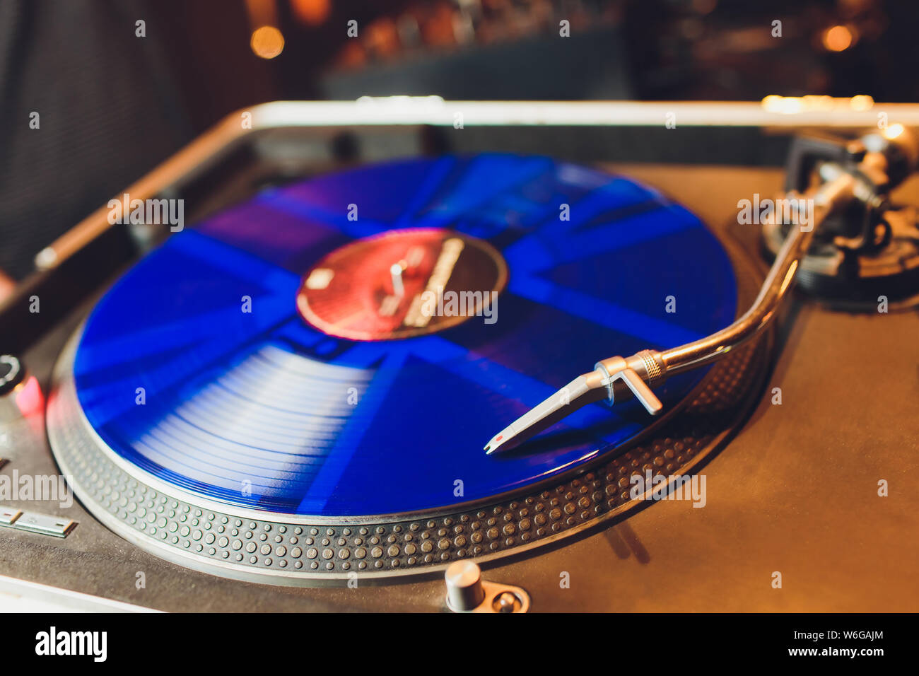 Turntable Vinyl Record Player Sound Technology For Dj To Mix Play Music Vintage Vinyl Record Player On A Background Decorations For A Party Bright Stock Photo Alamy